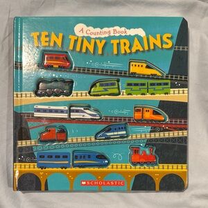Scholastic Ten Tiny Trains Counting Book - Blue and Yellow